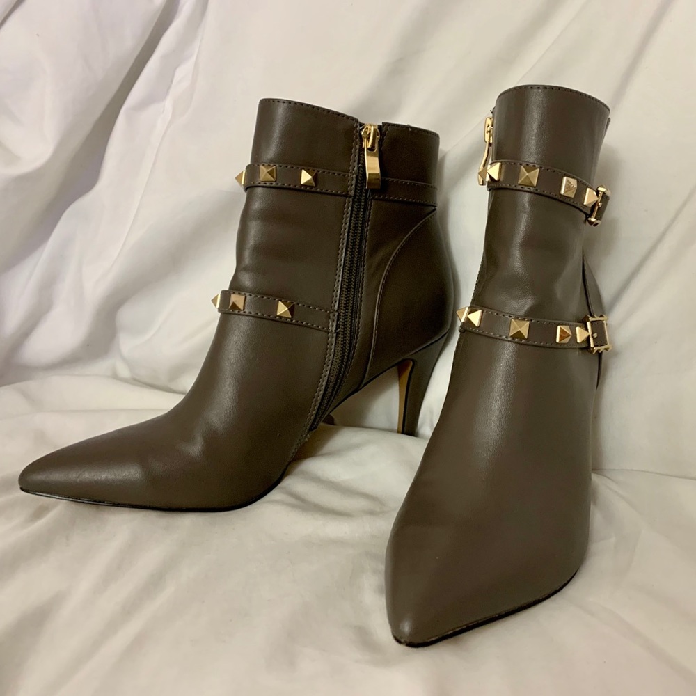 Grey ankle boots